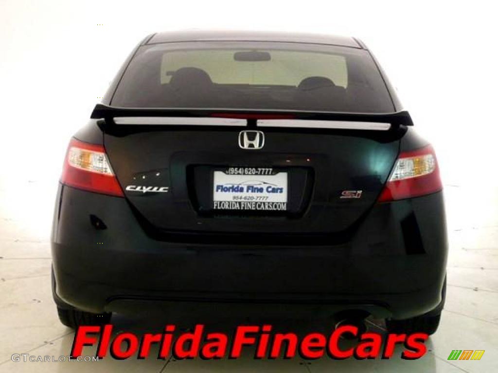 2007 Civic Si Coupe - Nighthawk Black Pearl / Black photo #6