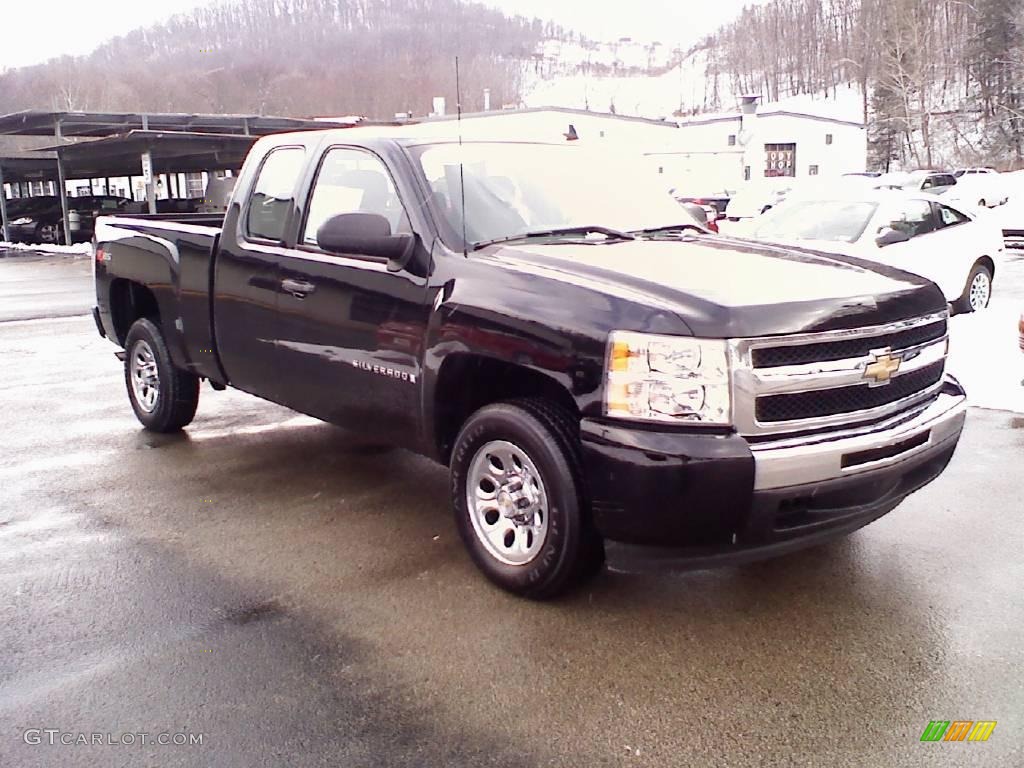 2009 Silverado 1500 LS Extended Cab - Black / Dark Titanium photo #2