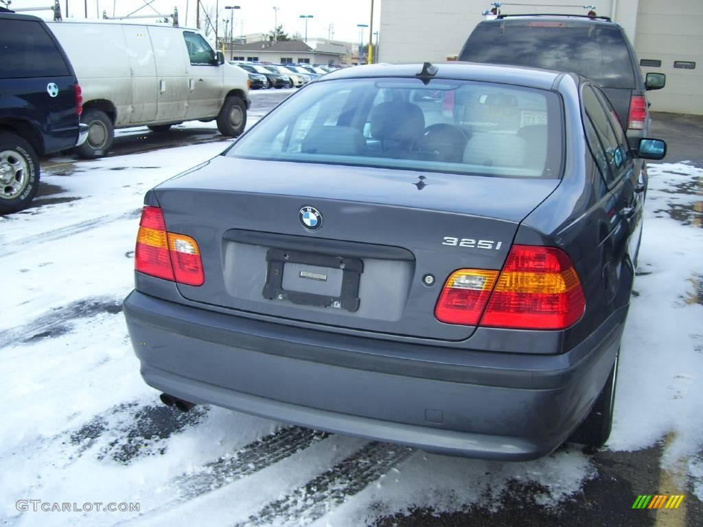 2002 3 Series 325i Sedan - Steel Blue Metallic / Grey photo #3