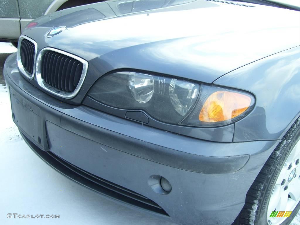 2002 3 Series 325i Sedan - Steel Blue Metallic / Grey photo #4