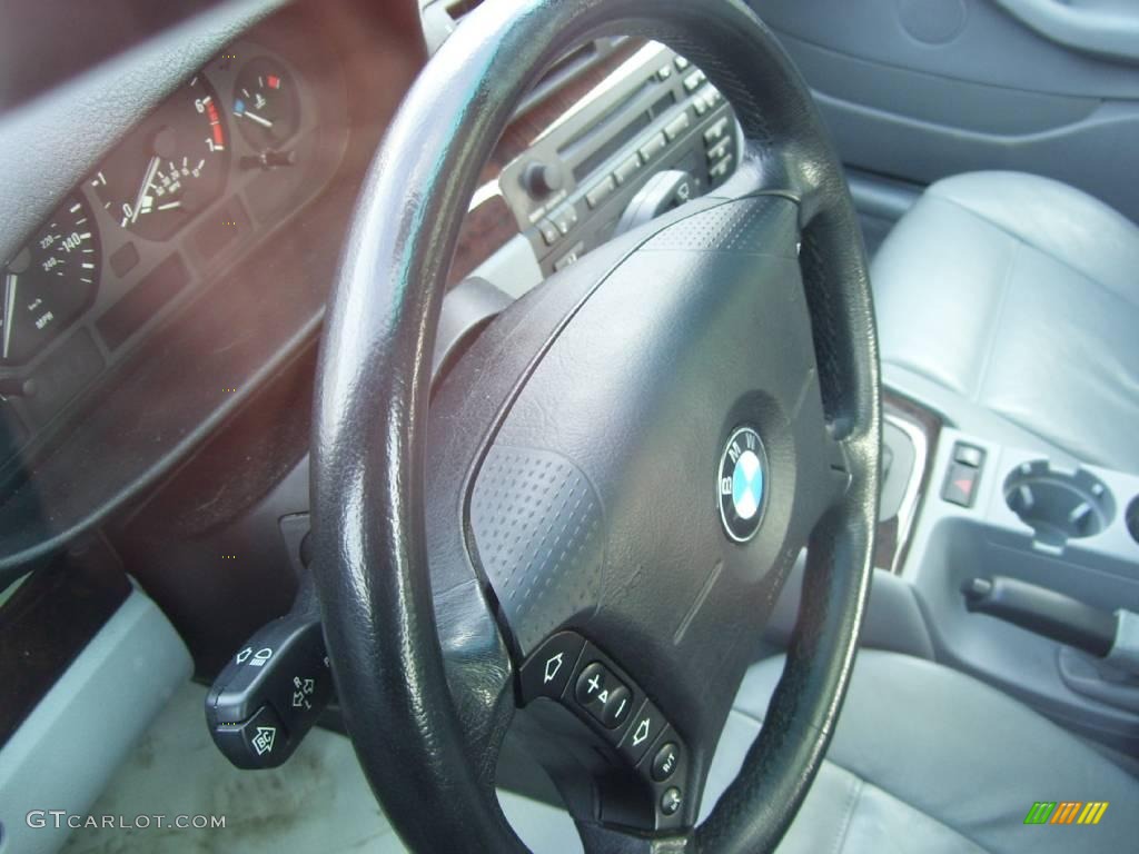 2002 3 Series 325i Sedan - Steel Blue Metallic / Grey photo #6