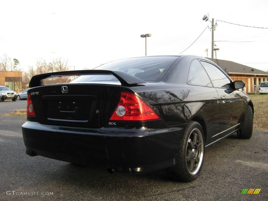 2004 Civic EX Coupe - Nighthawk Black Pearl / Black photo #8