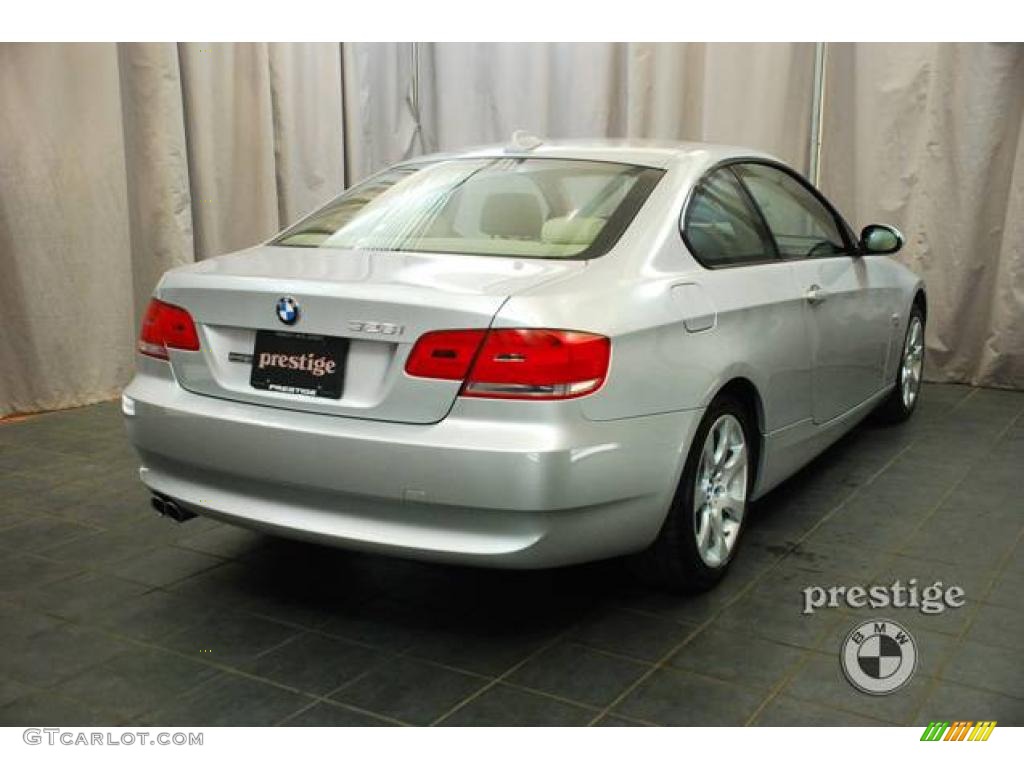 2009 3 Series 328xi Coupe - Titanium Silver Metallic / Beige photo #4