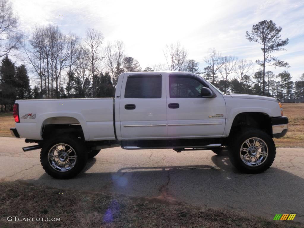 2005 Silverado 2500HD LS Crew Cab 4x4 - Summit White / Tan photo #9