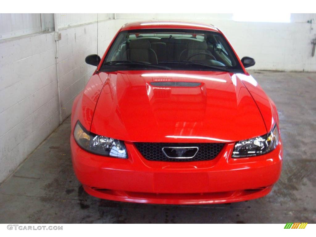 2001 Mustang V6 Coupe - Performance Red / Medium Parchment photo #7
