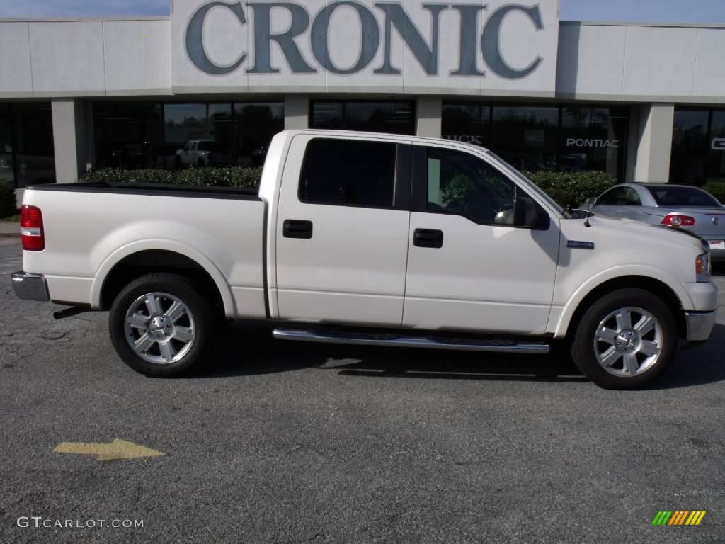 2007 F150 Lariat SuperCrew - White Sand Tri-Coat / Tan photo #1