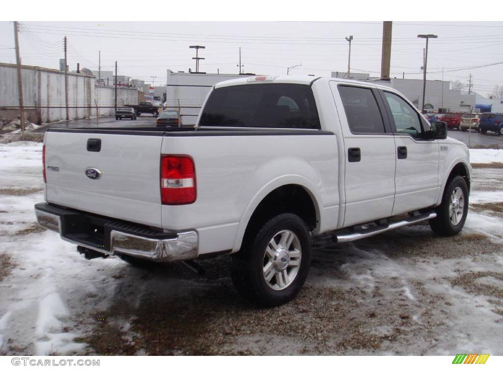 2006 F150 Lariat SuperCrew 4x4 - Oxford White / Tan photo #3