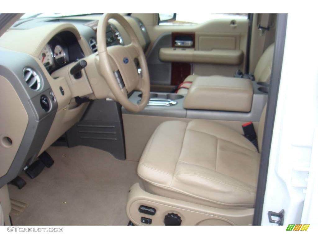 2006 F150 Lariat SuperCrew 4x4 - Oxford White / Tan photo #9