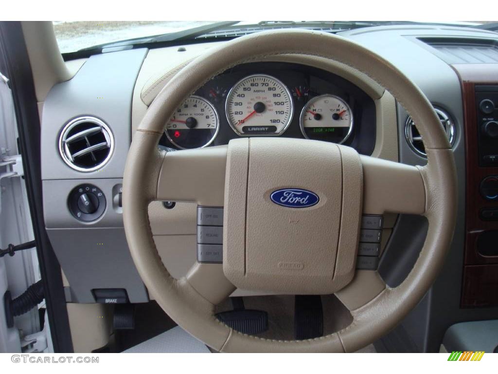 2006 F150 Lariat SuperCrew 4x4 - Oxford White / Tan photo #19