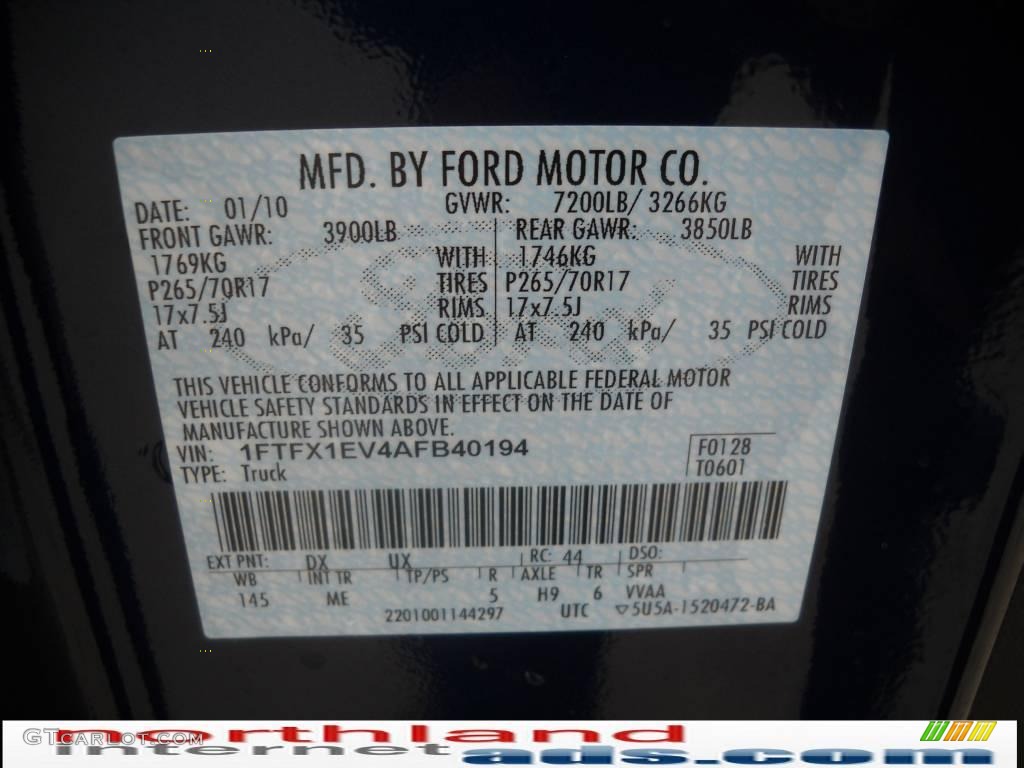 2010 F150 XLT SuperCab 4x4 - Dark Blue Pearl Metallic / Medium Stone photo #12