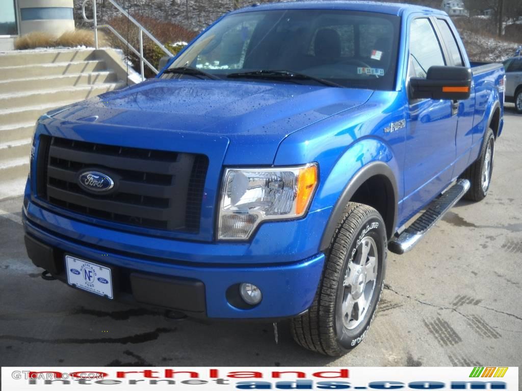 2010 F150 FX4 SuperCab 4x4 - Blue Flame Metallic / Black photo #2