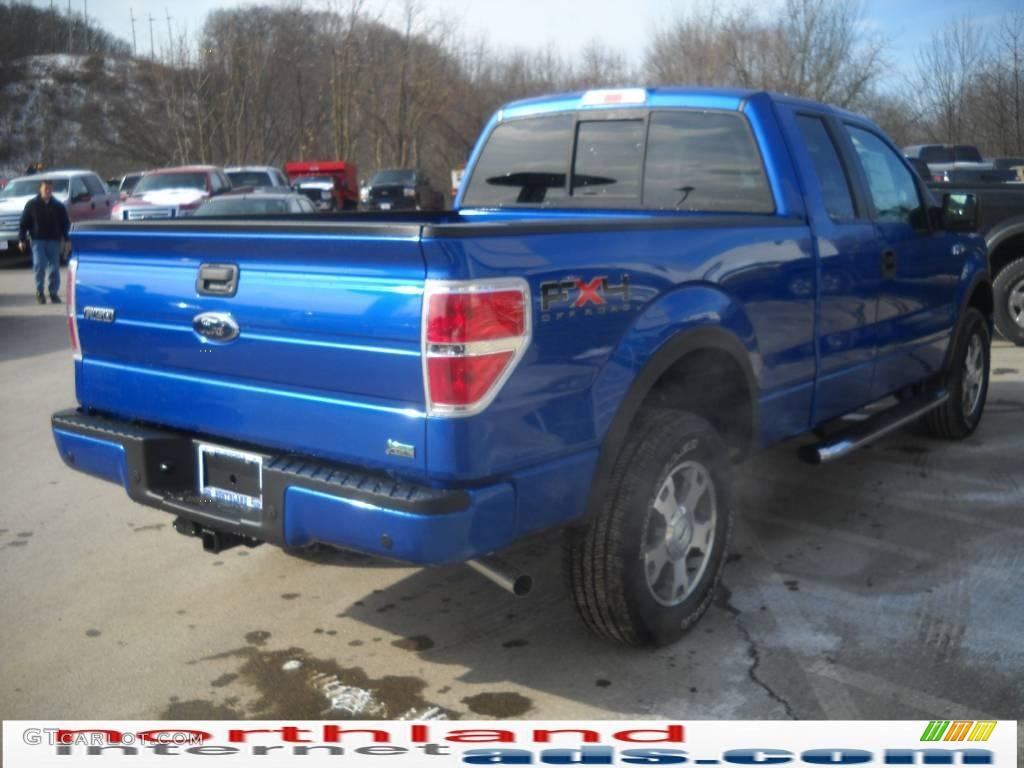 2010 F150 FX4 SuperCab 4x4 - Blue Flame Metallic / Black photo #6