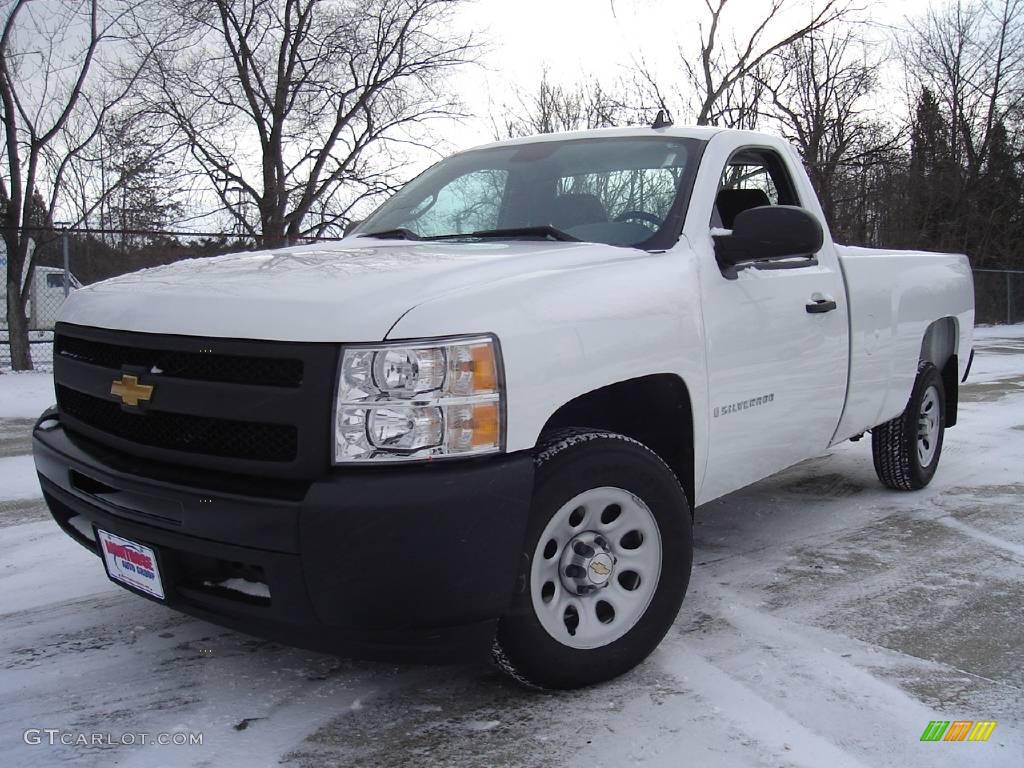 2009 Silverado 1500 Regular Cab - Summit White / Dark Titanium photo #1