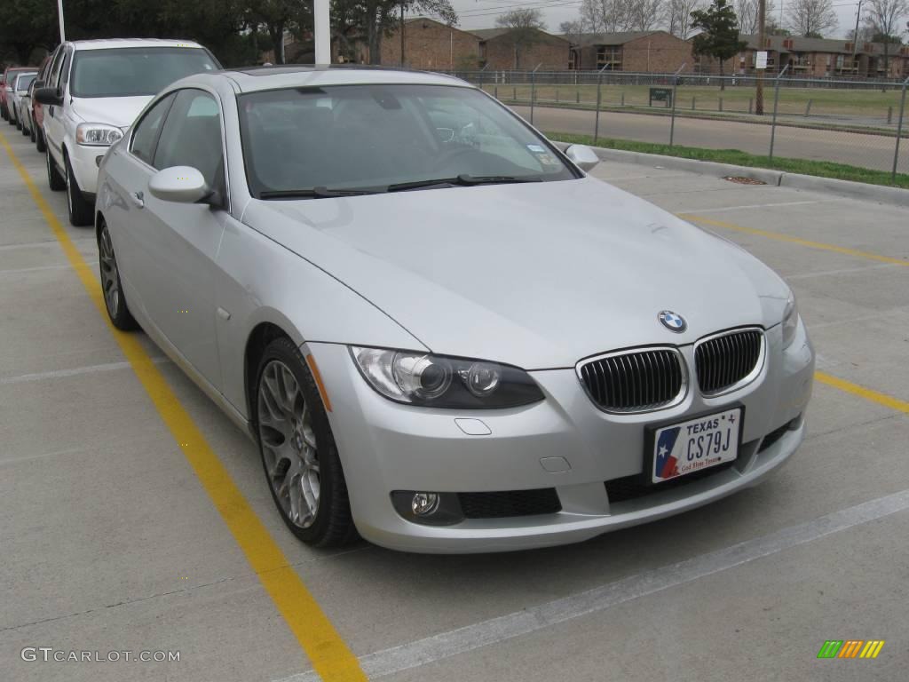 2007 3 Series 328i Coupe - Titanium Silver Metallic / Black photo #2