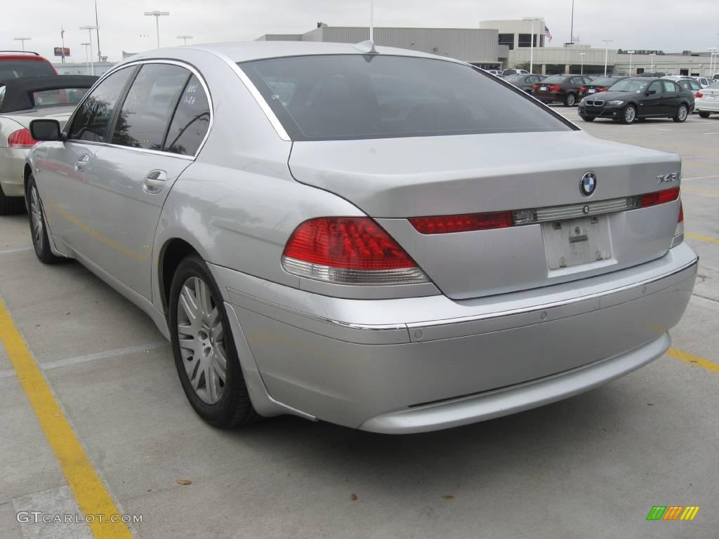 2002 7 Series 745Li Sedan - Titanium Silver Metallic / Black photo #3