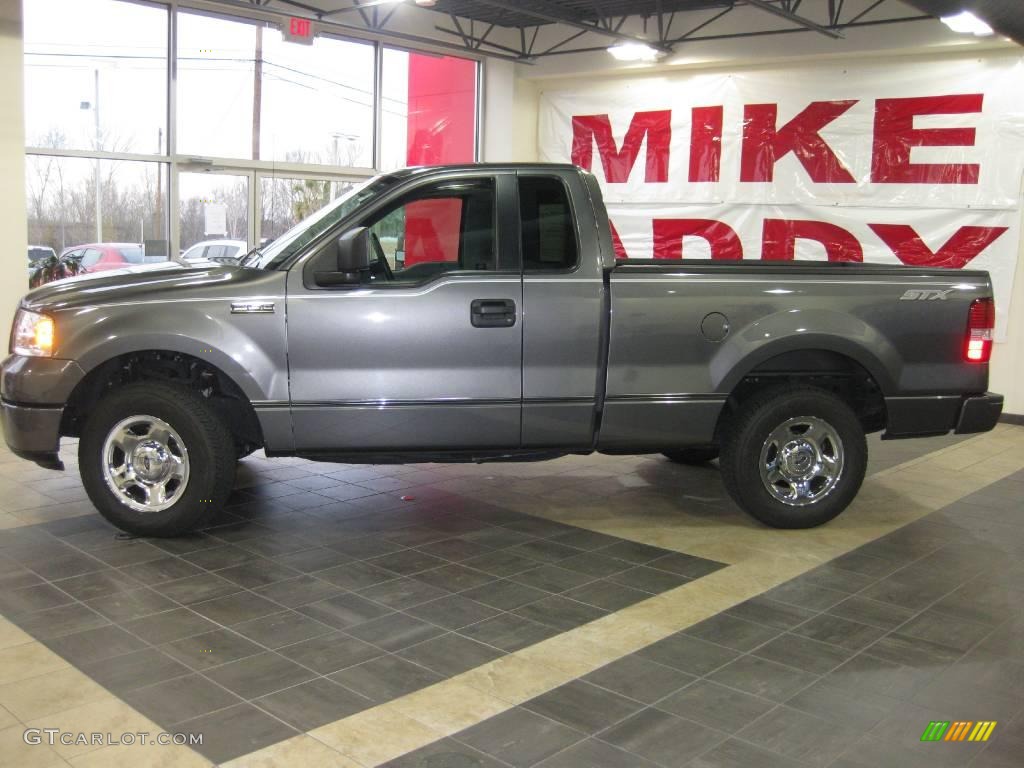 2006 F150 STX Regular Cab - Dark Shadow Grey Metallic / Medium/Dark Flint photo #2