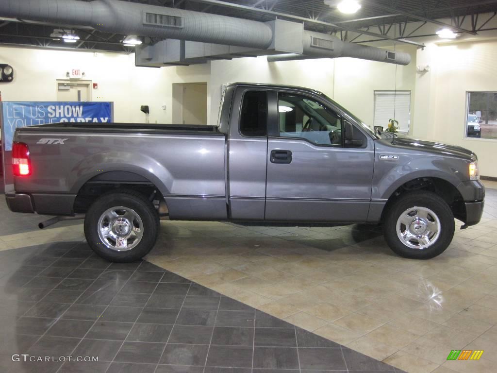 2006 F150 STX Regular Cab - Dark Shadow Grey Metallic / Medium/Dark Flint photo #7