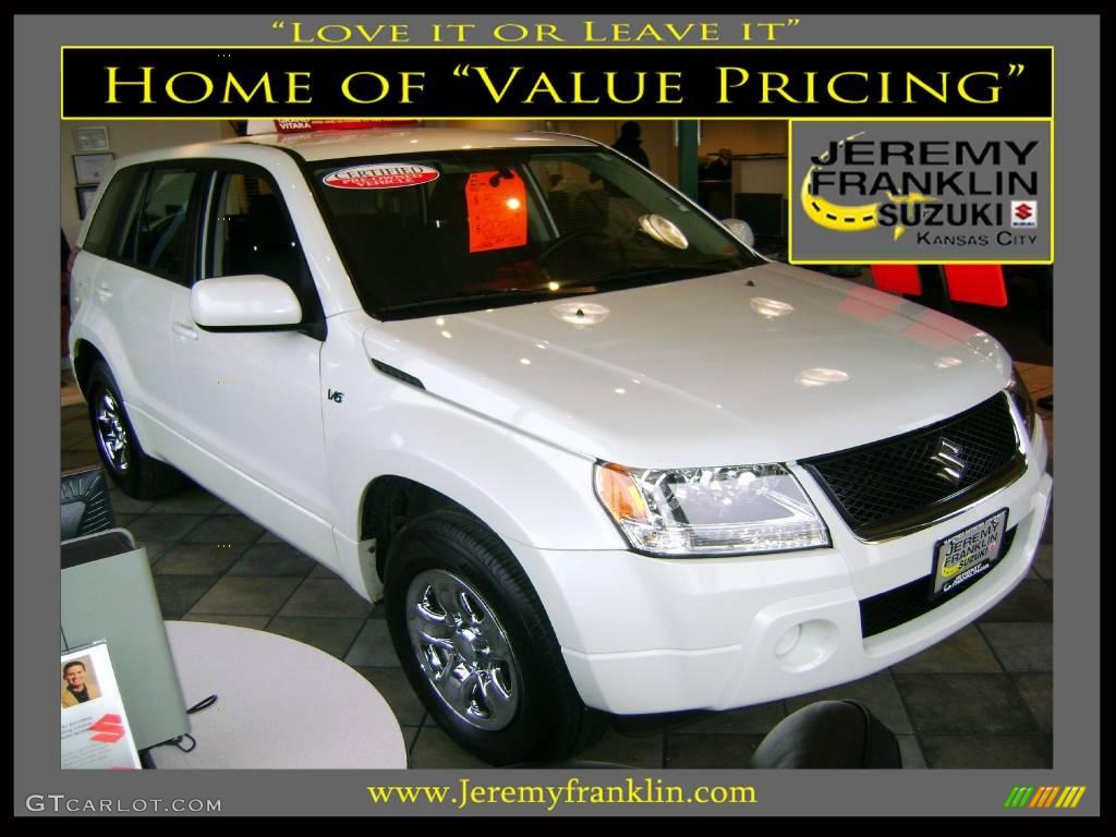 2007 Grand Vitara  - White Pearl / Black photo #1