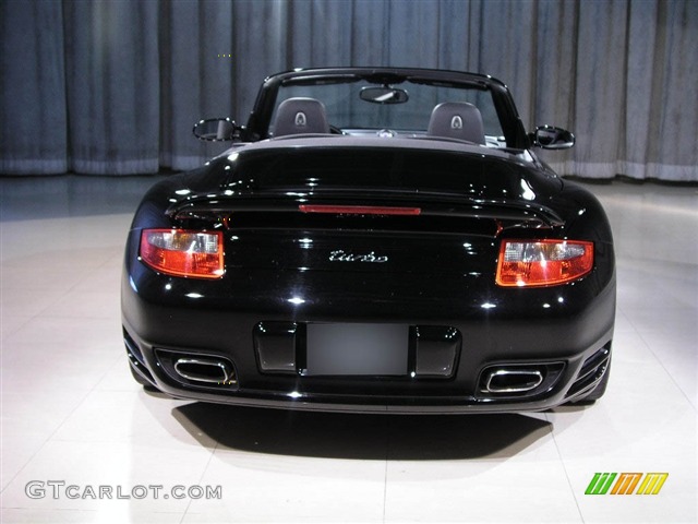 2008 911 Turbo Cabriolet - Black / Black photo #20