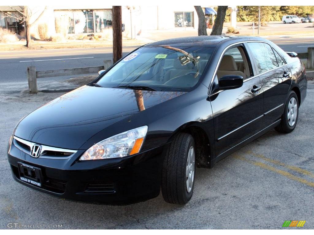2007 Accord LX Sedan - Nighthawk Black Pearl / Ivory photo #1