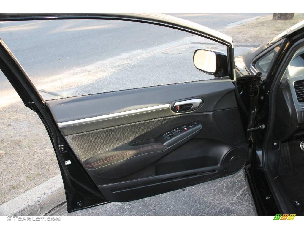 2009 Civic Si Sedan - Crystal Black Pearl / Black photo #12