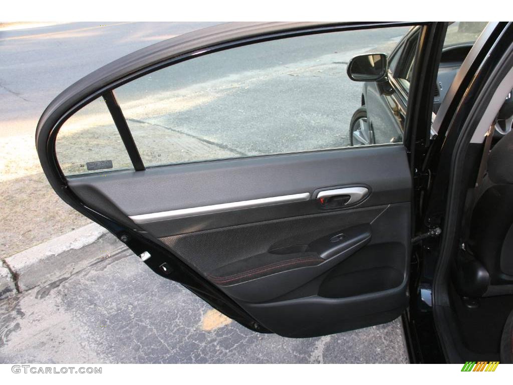 2009 Civic Si Sedan - Crystal Black Pearl / Black photo #13