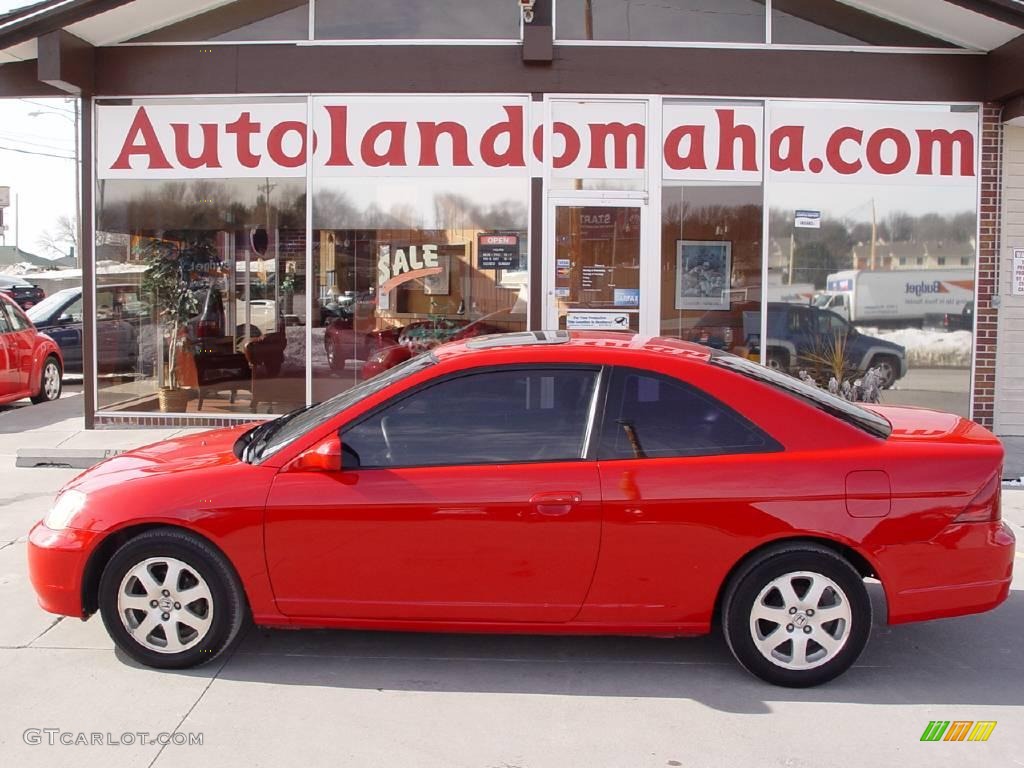 2003 Civic EX Coupe - Rallye Red / Black photo #1