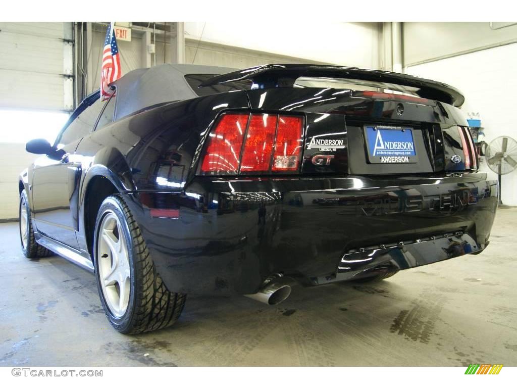 2001 Mustang GT Convertible - Black / Dark Charcoal photo #9