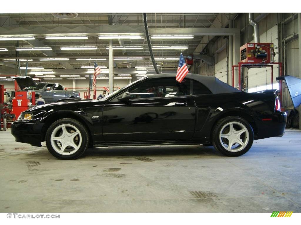2001 Mustang GT Convertible - Black / Dark Charcoal photo #11