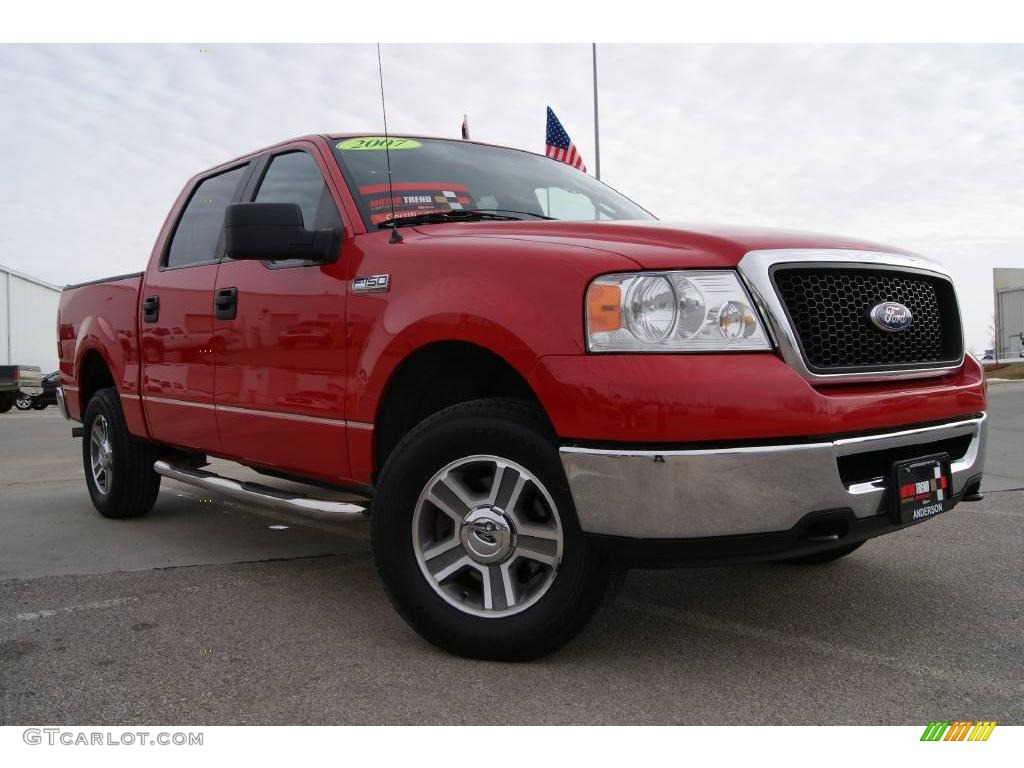 Bright Red Ford F150