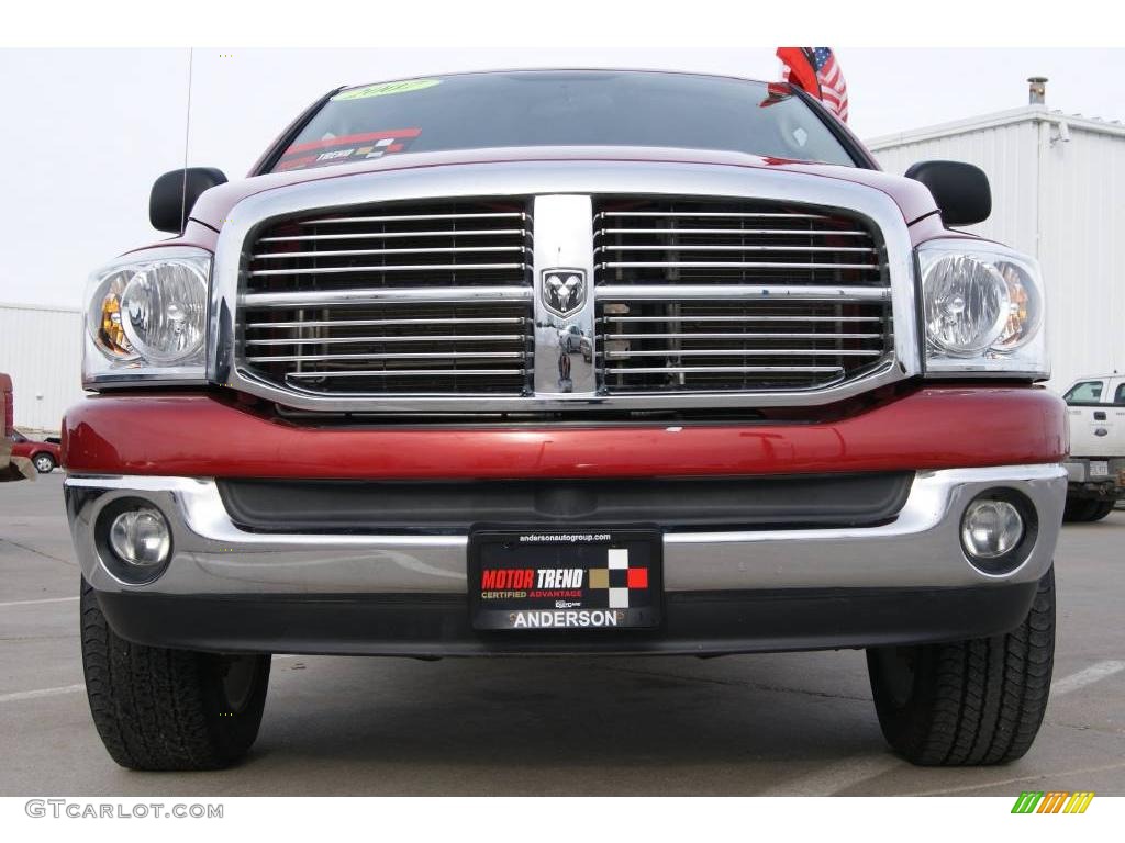 2007 Ram 1500 Big Horn Edition Quad Cab 4x4 - Inferno Red Crystal Pearl / Medium Slate Gray photo #2