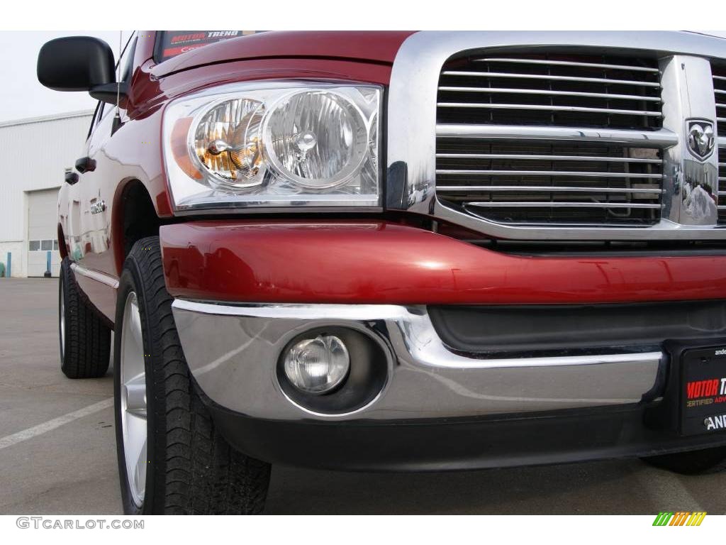 2007 Ram 1500 Big Horn Edition Quad Cab 4x4 - Inferno Red Crystal Pearl / Medium Slate Gray photo #3