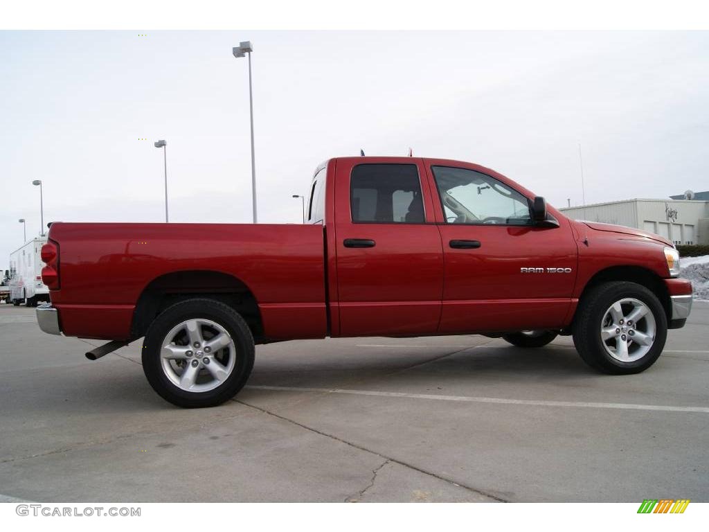 2007 Ram 1500 Big Horn Edition Quad Cab 4x4 - Inferno Red Crystal Pearl / Medium Slate Gray photo #5