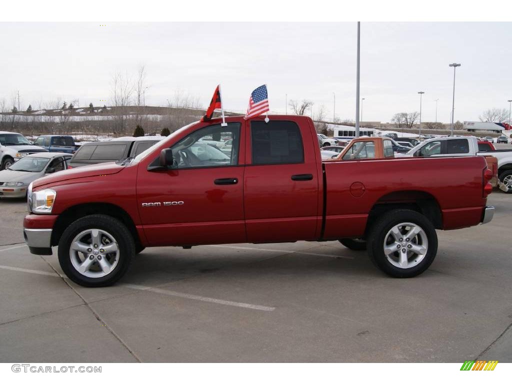 2007 Ram 1500 Big Horn Edition Quad Cab 4x4 - Inferno Red Crystal Pearl / Medium Slate Gray photo #11