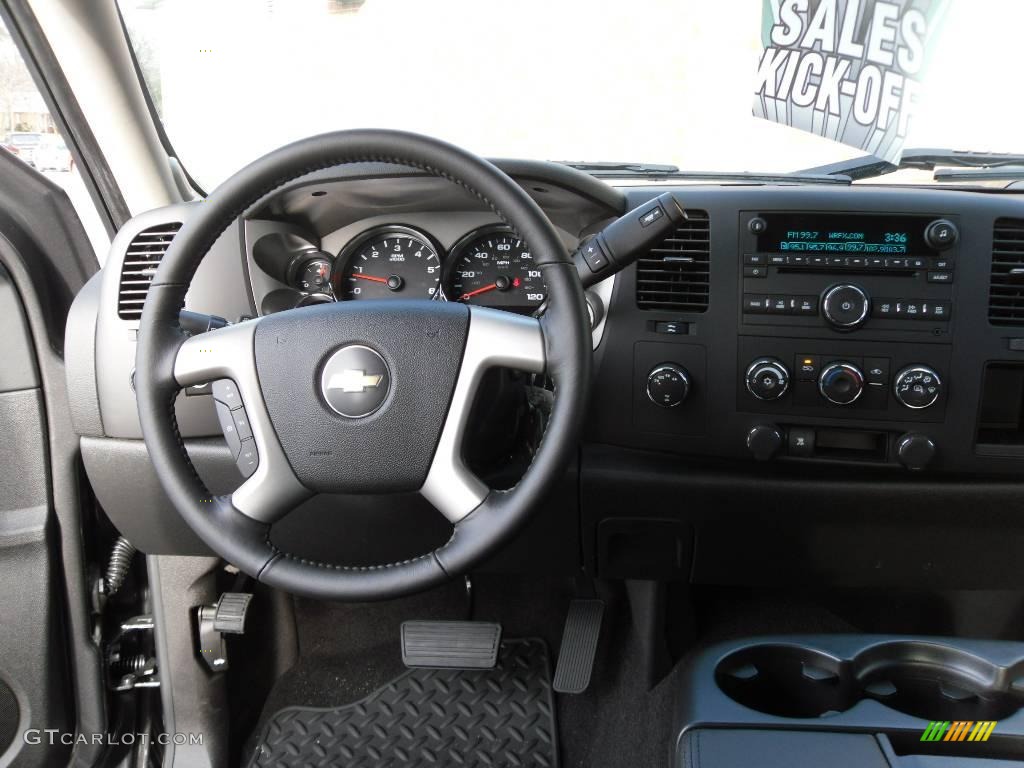 2010 Silverado 1500 LT Extended Cab 4x4 - Taupe Gray Metallic / Ebony photo #21