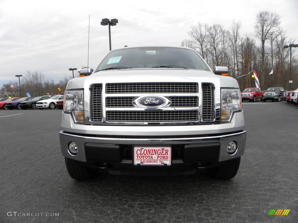 2010 F150 Lariat SuperCrew 4x4 - Ingot Silver Metallic / Black photo #7