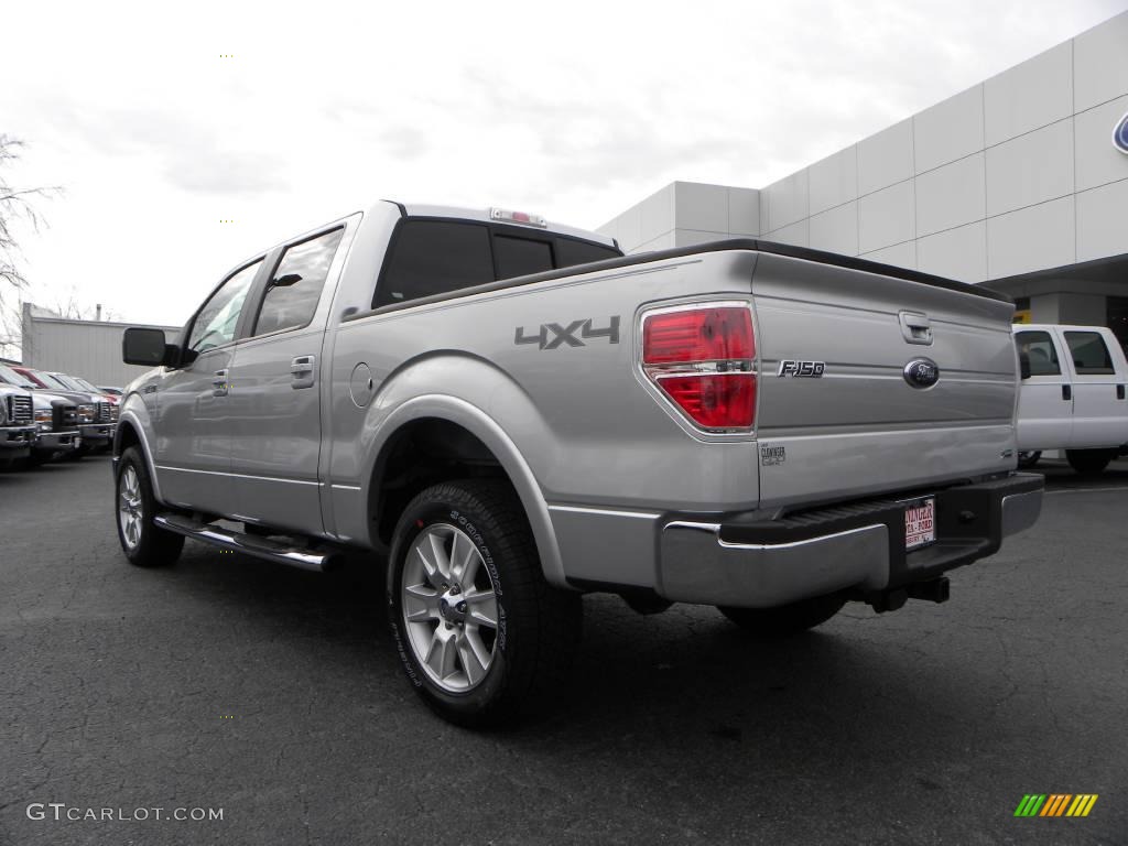 2010 F150 Lariat SuperCrew 4x4 - Ingot Silver Metallic / Black photo #30