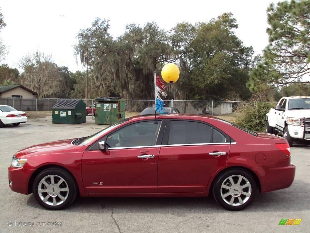 2008 MKZ Sedan - Vivid Red Metallic / Sand photo #2