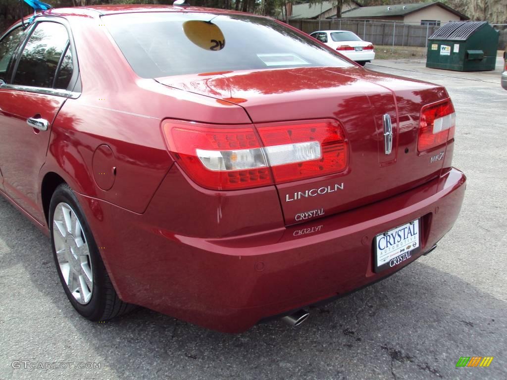 2008 MKZ Sedan - Vivid Red Metallic / Sand photo #7