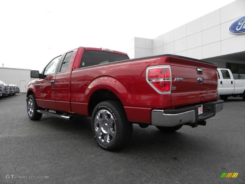 2010 F150 XLT SuperCab - Red Candy Metallic / Medium Stone photo #27