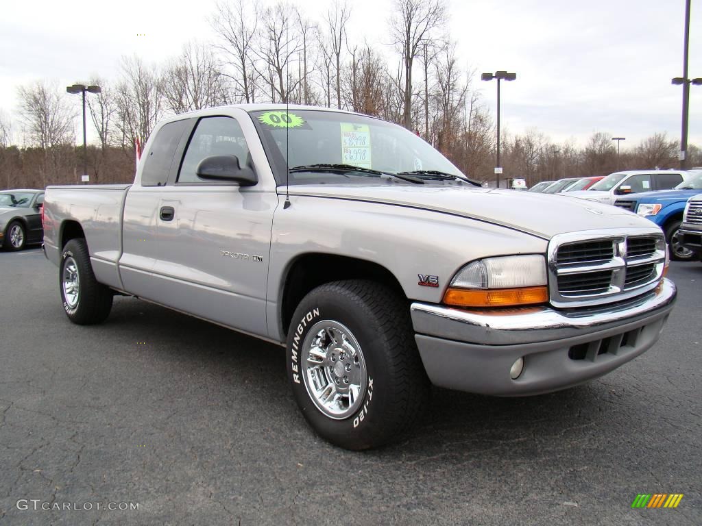 2000 Dakota SLT Extended Cab - Light Driftwood Satin Glow / Mist Gray photo #1