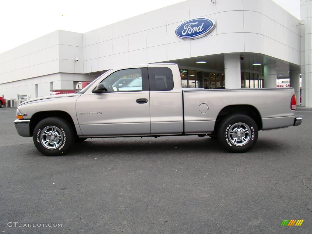 2000 Dakota SLT Extended Cab - Light Driftwood Satin Glow / Mist Gray photo #5