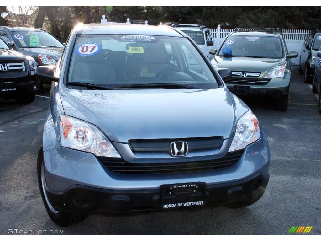 2007 CR-V LX 4WD - Glacier Blue Metallic / Gray photo #2