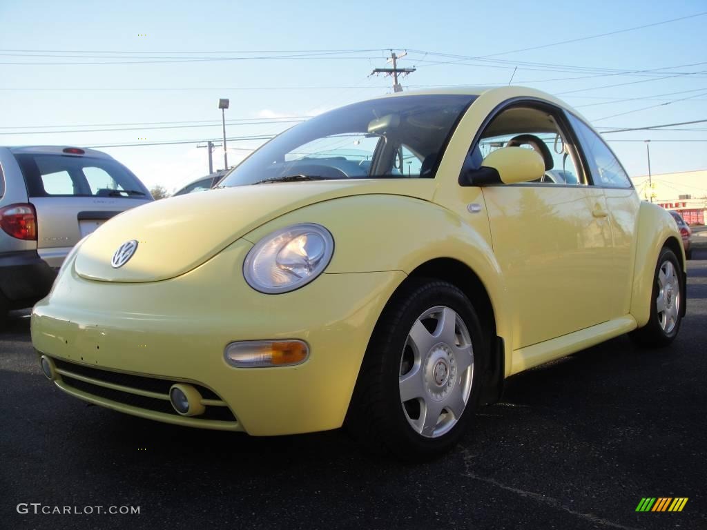 2001 New Beetle GLS TDI Coupe - Yellow / Light Grey photo #1
