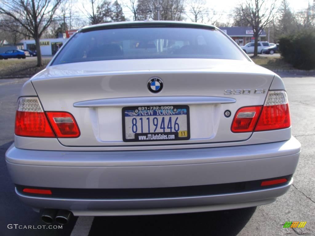 2004 3 Series 330i Coupe - Titanium Silver Metallic / Black photo #5