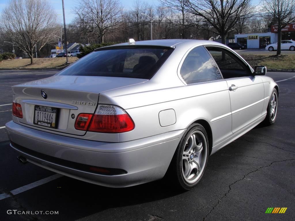 2004 3 Series 330i Coupe - Titanium Silver Metallic / Black photo #6