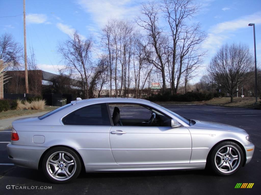 2004 3 Series 330i Coupe - Titanium Silver Metallic / Black photo #7