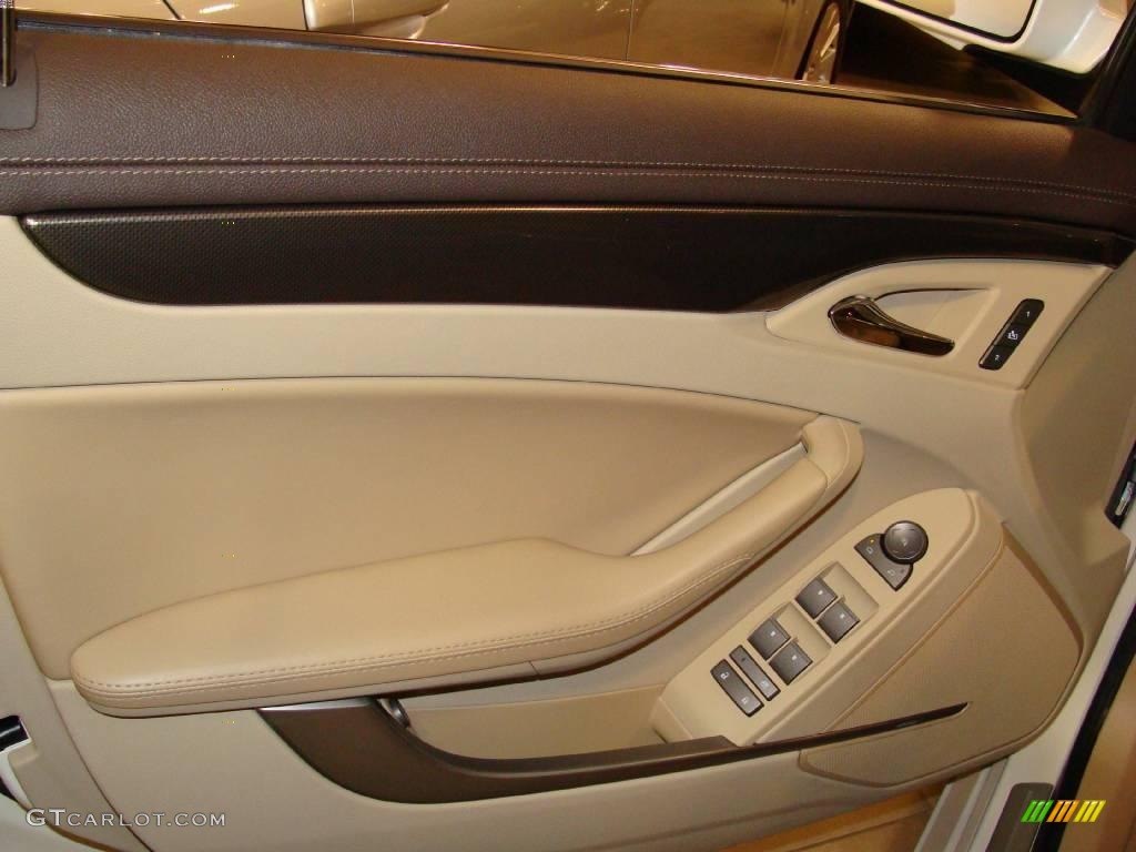 2009 CTS 4 AWD Sedan - White Diamond Tri-Coat / Cashmere/Cocoa photo #10