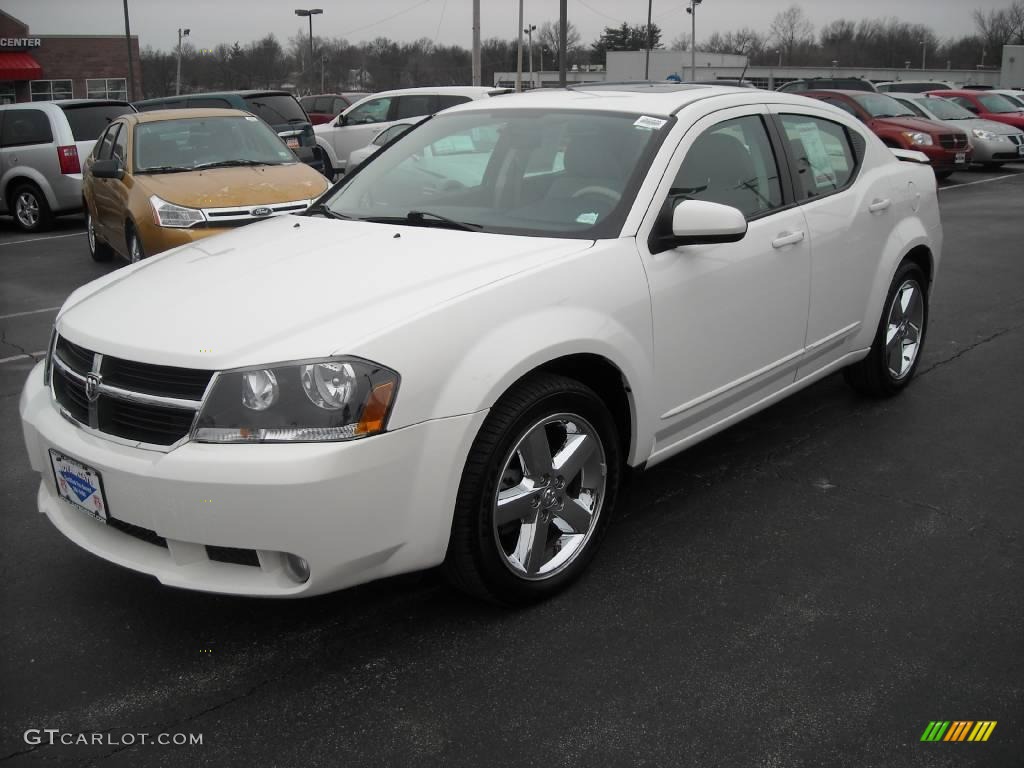 2008 Avenger R/T AWD - Stone White / Dark Slate Gray/Light Graystone photo #1