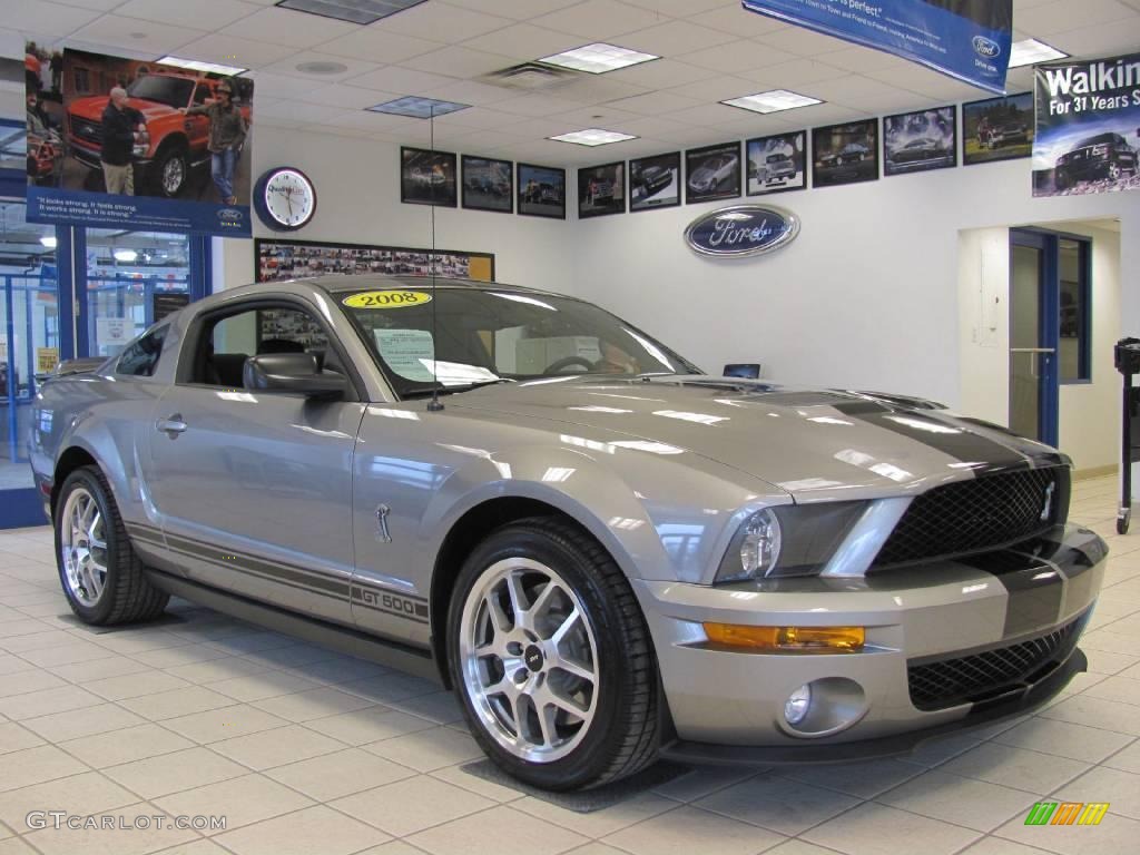 2008 Mustang Shelby GT500 Coupe - Alloy Metallic / Black photo #2